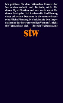 Die Macht der Computer und die Ohnmacht der Vernunft achterzijde