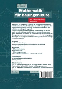 Mathematik für Bauingenieure achterzijde