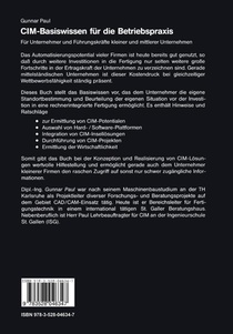 CIM-Basiswissen für die Betriebspraxis achterzijde