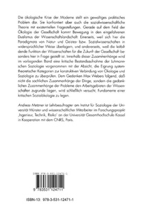 Probleme Sozio-OEkologischer Systemtheorie achterzijde