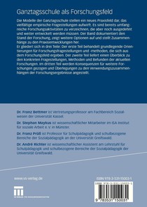 Ganztagsschule ALS Forschungsfeld achterzijde