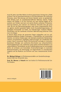 Politik ALS Beruf achterzijde