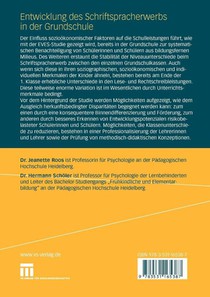 Entwicklung Des Schriftspracherwerbs in Der Grundschule achterzijde