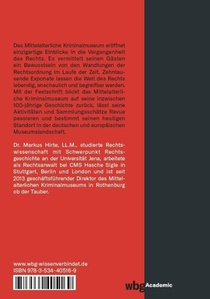 100 Jahre Mittelalterliches Kriminalmuseum achterzijde