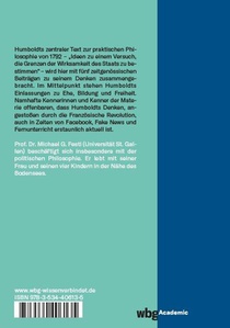 Wilhelm von Humboldts politische Philosophie achterzijde