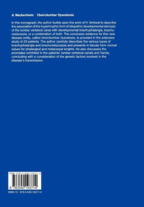 Cheirolumbar Dysostosis achterzijde