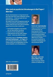 Psychiatrie, Psychosomatik und Psychotherapie ...in 5 Tagen achterzijde