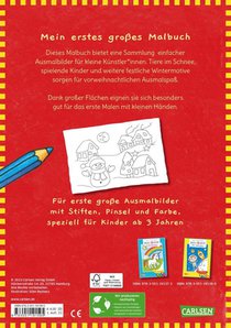 Ausmalbilder für Kita-Kinder: Mein erstes großes Malbuch: Weihnachten achterzijde