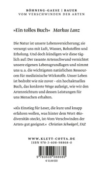 Vom Verschwinden der Arten achterzijde