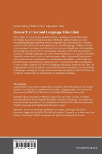 Research in Second Language Education achterzijde