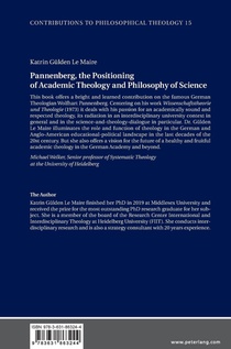 Pannenberg, the Positioning of Academic Theology and Philosophy of Science achterzijde