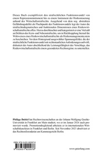Abstrakte Gefaehrdung im Wirtschaftsstrafrecht achterzijde