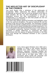THE NEGLECTED ART OF DISCIPLESHIP IN THE CHURCH achterzijde