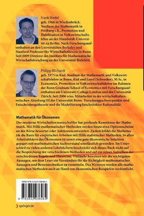 Mathematik Fur Okonomen achterzijde