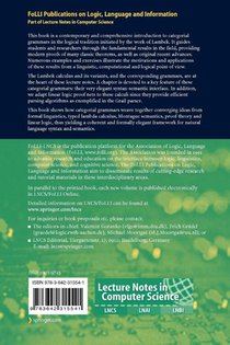 The Logic of Categorial Grammars achterzijde