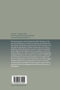 The Personal Distribution of Income in an International Perspective achterzijde