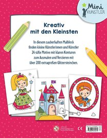 Mein erster Malblock mit Glitzersteinchen - Zauberprinzessin achterzijde