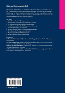 Risiko und Versicherungstechnik achterzijde