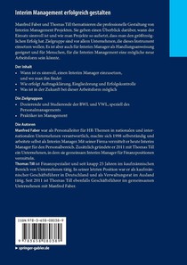 Interim Management Erfolgreich Gestalten achterzijde
