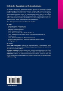 Strategisches Management von Medienunternehmen achterzijde