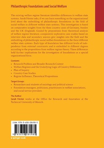 Philanthropic Foundations and Social Welfare achterzijde