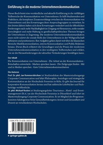 Einfuhrung in Die Moderne Unternehmenskommunikation achterzijde