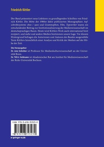 Friedrich Kittler. Neue Lekturen achterzijde
