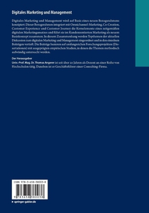 Digitales Marketing und Management achterzijde