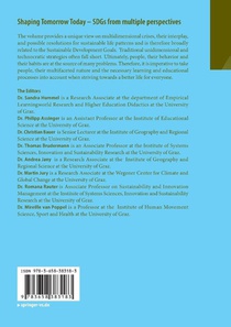 Shaping Tomorrow Today – SDGs from multiple perspectives achterzijde