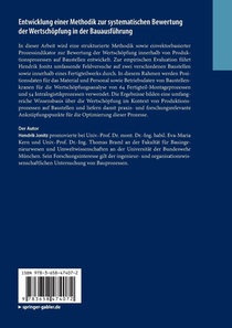 Entwicklung einer Methodik zur systematischen Bewertung der Wertschopfung in der Bauausfuhrung achterzijde