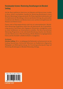 Voneinander lernen: Mentoring-Beziehungen im Blended Setting achterzijde