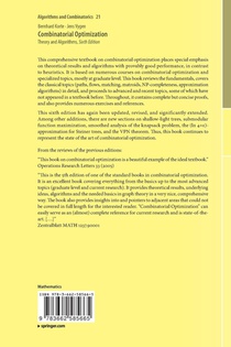 Combinatorial Optimization achterzijde