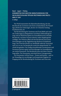 Kommentar zur (Muster-)Berufsordnung für die in Deutschland tätigen Ärztinnen und Ärzte - MBO-Ä 1997 achterzijde