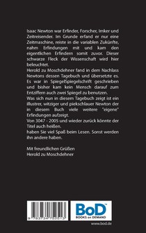Das Tagebuch von Isaac Newton achterzijde