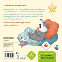 Ich bin gar nicht mude! , sagt der kleine Dachs achterzijde