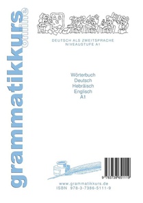 Woerterbuch Deutsch - Hebraisch - Englisch Niveau A1 achterzijde
