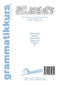 Woerterbuch Deutsch - Kasachisch - Englisch Niveau A1 achterzijde