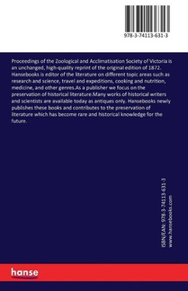 Proceedings of the Zoological and Acclimatisation Society of Victoria achterzijde