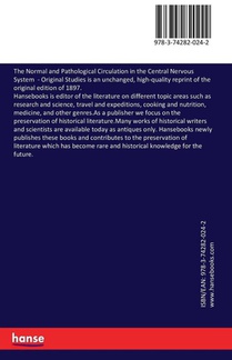 The Normal and Pathological Circulation in the Central Nervous System achterzijde