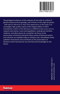 The geological evidences of the antiquity of man with an outline of glacial and post-tertiary geology; and remarks on the origin of species achterzijde
