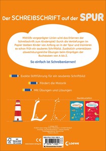 Schreiben lernen mit Spurrillen - Schreibschrift achterzijde