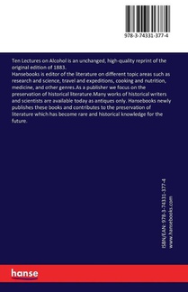 Ten Lectures on Alcohol achterzijde