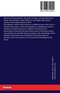 Memoirs of Hans Hendrik achterzijde