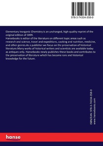 Elementary Inorganic Chemistry achterzijde