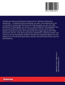 Schriften der Historisch-Statistischen Sektion der K.K. Mährisch-Schlesischen Gesellschaft achterzijde