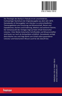 Die Theologie des Bachja in Pakuda achterzijde