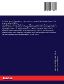 The Book Named The Governor achterzijde