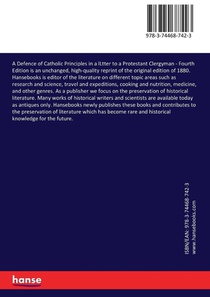 A Defence of Catholic Principles in a lLtter to a Protestant Clergyman achterzijde