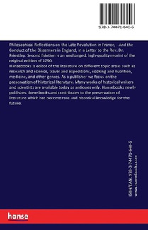 Philosophical Reflections on the Late Revolution in France, achterzijde