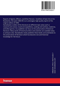 Reports of Agents, Officers, and Other Persons achterzijde